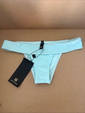 VIX Aqua Low-Rise Bikini Bottom